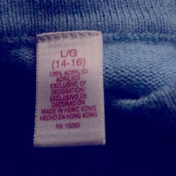 Wish For Joy Sky Candy Canes Blue Holiday Button Down Cardigan Sweater Large - Picture 7 of 7